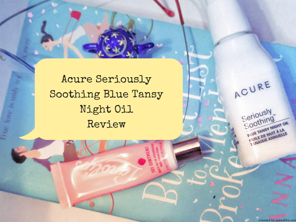 Acure Seriously Soothing Blue Tansy Night Oil Review